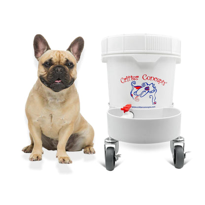 compact dog water station small space home use