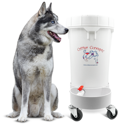 6.5 gallon large dog water dispenser outdoor setup