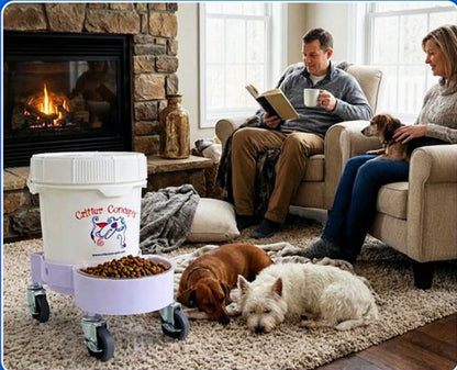 Base Feeder System — 7" Raised Feeding with Rolling Base